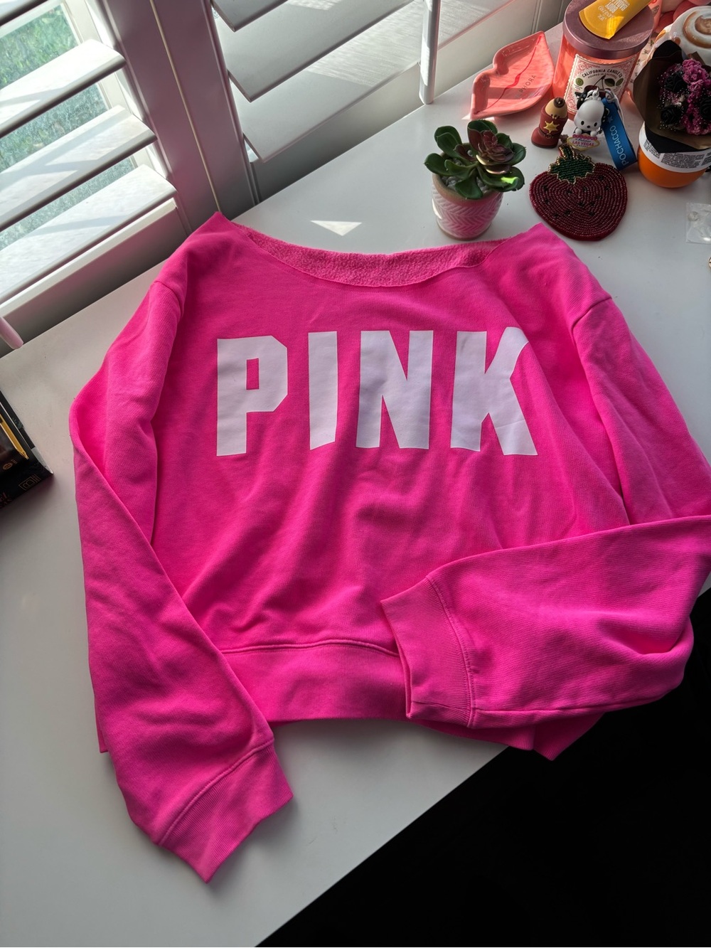 PINK Victoria’s Secret Cutoff Sweatshirt